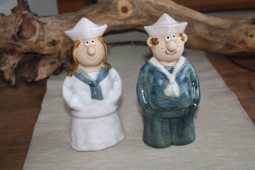 Keramik seemann und seefrau - seemann,