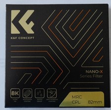 K&F Concept Nano X-Serie Polfilter 82mm CPL  Pol-filter MRC mit 28x vergütet