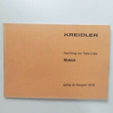 Kreidler Mokick Ersatzteilkatalog Parts List Ersatzteilliste Nachtrag 1978 B1148