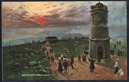 Künstler brocken - künstler-ak,