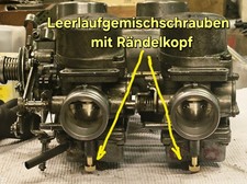Honda Goldwing GL 1100 1 Satz (4St) Rändelschraube für Leerlauf Gemisch Vergaser