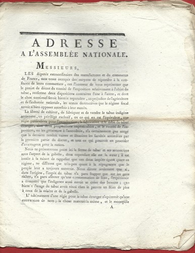 1789 revolution adresse - 1789, die