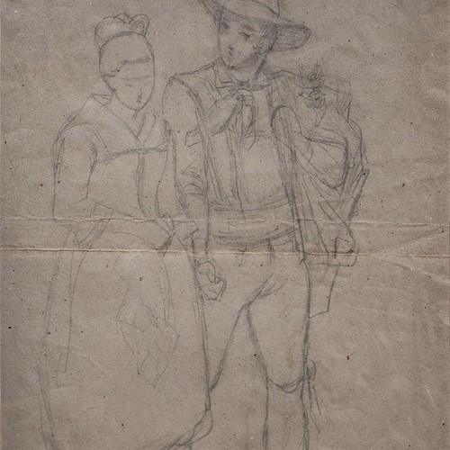 Junges paar tracht studie - paar,