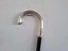 Feiner Gehstock Flanierstock Griff 800 Silber um 1900 L 83 cm