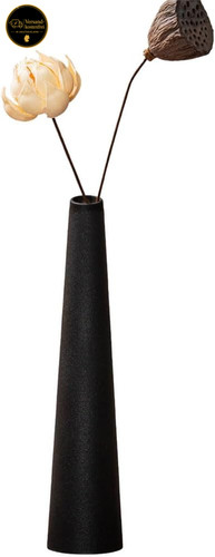 Keramik vase konisch - konisch, schwarz