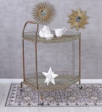 Hausbar Barwagen Servierwagen Beistelltisch auf Rädern Dinett Küchenwagen Metall