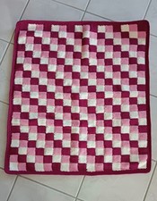 Tunesisch gehäckelte Baby Decke,  Gr. ca 80cm x 68cm Handarbeit Neu