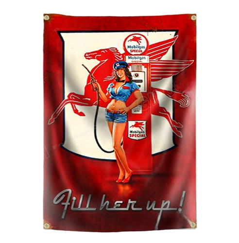 Mobilgas pin girl flagge - mobilgas,