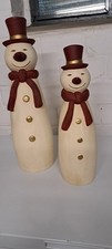 Schneemann Figur groß 2 STÜCK