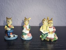 Hasen Ostern Osterhasen Figuren Basteln Tortendekoration 3er Set Sehr guter Zust