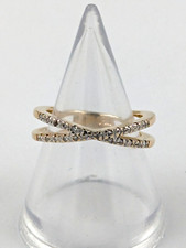 Goldring Kreuzring 14K/0,585 Gelbgold ca.19x0,005ct. Brillanten Gr. 50