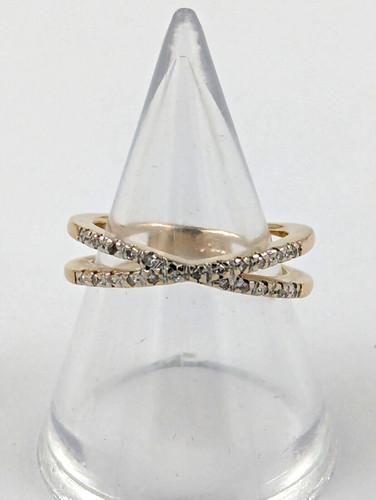 Goldring kreuzring 14k 585 - goldring, 14k/0,585