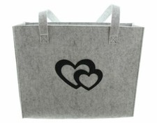 Filztasche shopper herzduo - filztasche,