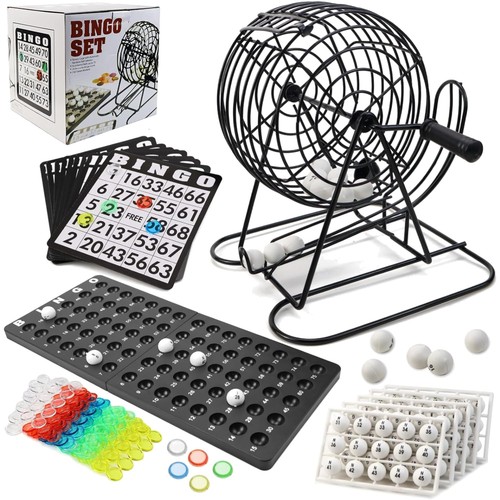 Bingo spiel set metalltrommel - set,