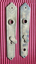 Alter Türbeschlag 2.tlg. für zu renovierende, historische Türen - unrestauriert