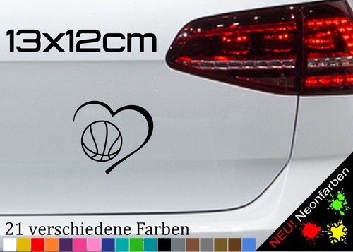 Basketball herz aufkleber - basketball,
