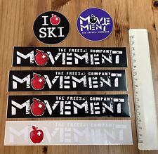 6x Original MOVEMENT SKIS Stickers Aufkleber Decal  Adesivo To ca.16cm