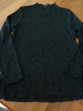 Esprit, FESTTAGS-SHIRT, wunderschönes Spitzenshirt, butterweich, schwarz, L