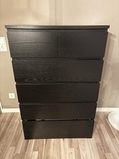 IKEA Malm Kommode 6 Schubladen 80x123 cm Schwarzbraun