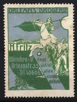 Reklamemarke münchen orleans - reklamemarke,
