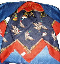 super Pali Tuch Ente Jagd 76,5 x 76,5 cm Flugenten Stola Schal NEU + TOP