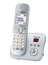 Panasonic KX-TG6821GS DECT Schnurlostelefon mit AB Silber Verpackung beschädigt