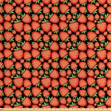 Erdbeere Satin Stoff als