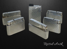 3102514  altes 6-tlg FEUERZEUG-KONVOLUT  Ronson Rowenta  SilverMatch aus Nachlaß