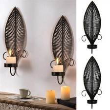 Kerzenleuchter zum Aufhängen aus Metall 2er Set für stilvolle Wanddekoration