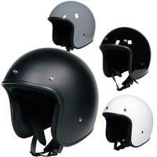 Motorradhelm - Jet, Cafe Racer, DOT Zertifizierung, offener Helm 3-4, Retro
