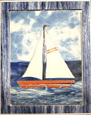 Wandfliese Segelboot Maritim