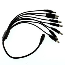 DC Verteiler 1 auf 8 - 5,5/2,1mm; DC Splitter - Stromversorgung für LED Streifen