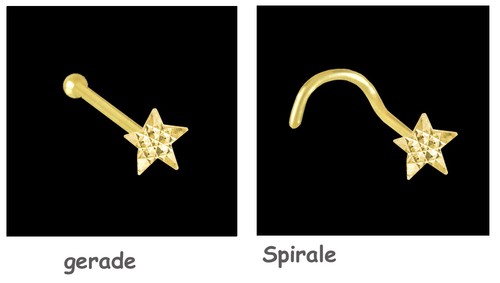 750 echt gold nasenpiercing - 750,