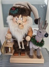 Christian Ulbricht Räuchermann Wichtel Weihnachtsmann mit Rentier Rarität 