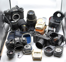 Konvolut Fotozubehör, Kameras, Objektive, Belichtungsmesser...Bastlerware......