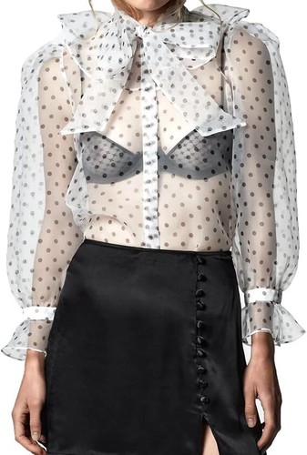 Zara weiss transparent organza - weiss,