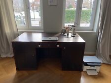 Art deko deco Schreibtisch antik Mahagoni Porzellangriffe