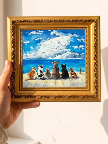 Sechs katzen pier meerblick - sechs,