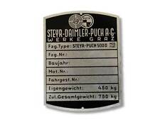 Steyr-Puch 500 D Typenschild