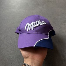 Milka Schokolade Herren Cap Violett Blau Weiß Neu Verstellbar