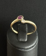 Goldring mit Rubin  und