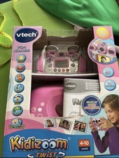 VTech pinke KidiZoom Kinderkamera mit Lernfunktionen und Kameratasche 