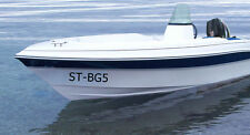 1 oder 2 x Bootskennzeichen Schlauchboot individuelle Nummer/Name bis 12 Zeichen
