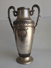  Jugendstil Amphore versilbert Prunkvase "Siegerkranz" - Rarität