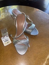 Zara Metallic Silver High Heel