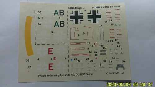 Revell decal set - , blohm