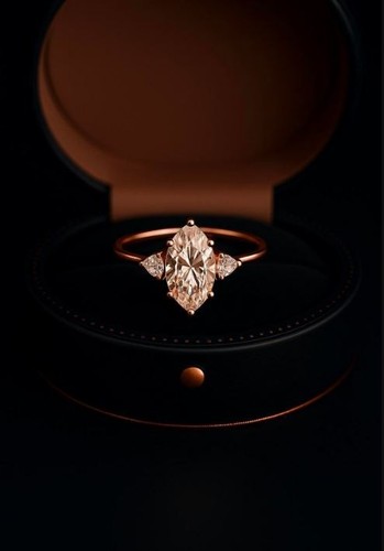 Moissanit ring marquise - moissanit,