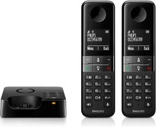 Philips D4752B/01 DECT Schnurloses Anrufbeantworter Display Festnetztelefone