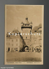 AK Laden in Schlettstadt mit BERGER + PSCHORR Emailschild um 1920