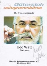 Autogramm - Udo Walz (Promi Friseur)